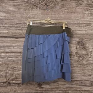 First Option Cobalt Ruffle Mini Skirt Xl Y2k
